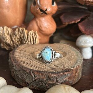 925 Sterling Tiny but Mighty golden hills turquoise ring